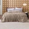 imageBedsure Gentlesoft 100 Cotton Blanket Queen Size for Bed  Breathable and Soft Waffle Weave Blanket for Summer Thick Cozy Fall Blankets for Women Gift White 90x90 Inches02  Taupe