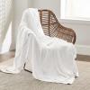 imageBedsure Gentlesoft 100 Cotton Blanket Queen Size for Bed  Breathable and Soft Waffle Weave Blanket for Summer Thick Cozy Fall Blankets for Women Gift White 90x90 Inches01  White