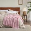 imageBedsure Gentlesoft 100 Cotton Blanket Queen Size for Bed  Breathable and Soft Waffle Weave Blanket for Summer Thick Cozy Fall Blankets for Women Gift White 90x90 Inches08  Pink