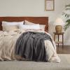 imageBedsure Gentlesoft 100 Cotton Blanket Queen Size for Bed  Breathable and Soft Waffle Weave Blanket for Summer Thick Cozy Fall Blankets for Women Gift White 90x90 Inches04  Dark Grey