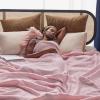 imageBedsure Gentlesoft 100 Cotton Blanket Queen Size for Bed  Breathable and Soft Waffle Weave Blanket for Summer Thick Cozy Fall Blankets for Women Gift White 90x90 Inches08  Pink
