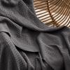imageBedsure Gentlesoft 100 Cotton Blanket Queen Size for Bed  Breathable and Soft Waffle Weave Blanket for Summer Thick Cozy Fall Blankets for Women Gift White 90x90 Inches04  Dark Grey