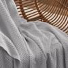 imageBedsure Gentlesoft 100 Cotton Blanket Queen Size for Bed  Breathable and Soft Waffle Weave Blanket for Summer Thick Cozy Fall Blankets for Women Gift White 90x90 Inches04  Grey