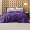 imageBedsure Gentlesoft 100 Cotton Blanket Queen Size for Bed  Breathable and Soft Waffle Weave Blanket for Summer Thick Cozy Fall Blankets for Women Gift White 90x90 Inches08  Purple