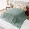 imageBedsure Gentlesoft 100 Cotton Blanket Queen Size for Bed  Breathable and Soft Waffle Weave Blanket for Summer Thick Cozy Fall Blankets for Women Gift White 90x90 Inches03  Sage Green