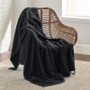 imageBedsure Gentlesoft 100 Cotton Blanket Queen Size for Bed  Breathable and Soft Waffle Weave Blanket for Summer Thick Cozy Fall Blankets for Women Gift White 90x90 Inches04  Black