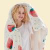 imageBedsure Gentlesoft Fleece Sherpa Throw Blanket for Couch Soft Gingham Bedding Thick Warm Blanket for Winter Cozy Gifts for Teen Girls Boys Kids Women Men Cute Plaid Decor for Home 50quotx60quot Brown02 Strawberry