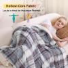 imageBedsure Gentlesoft Fleece Sherpa Throw Blanket for Couch Soft Gingham Bedding Thick Warm Blanket for Winter Cozy Gifts for Teen Girls Boys Kids Women Men Cute Plaid Decor for Home 50quotx60quot BrownPlaidclassic Grey