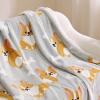 imageBedsure Gentlesoft Fleece Sherpa Throw Blanket for Couch Soft Gingham Bedding Thick Warm Blanket for Winter Cozy Gifts for Teen Girls Boys Kids Women Men Cute Plaid Decor for Home 50quotx60quot Brown03 Corgi