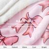 imageBedsure Gentlesoft Fleece Sherpa Throw Blanket for Couch Soft Gingham Bedding Thick Warm Blanket for Winter Cozy Gifts for Teen Girls Boys Kids Women Men Cute Plaid Decor for Home 50quotx60quot Brown10 Pink Bow