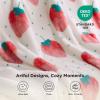 imageBedsure Gentlesoft Fleece Sherpa Throw Blanket for Couch Soft Gingham Bedding Thick Warm Blanket for Winter Cozy Gifts for Teen Girls Boys Kids Women Men Cute Plaid Decor for Home 50quotx60quot Brown02 Strawberry