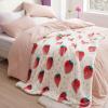 imageBedsure Gentlesoft Fleece Sherpa Throw Blanket for Couch Soft Gingham Bedding Thick Warm Blanket for Winter Cozy Gifts for Teen Girls Boys Kids Women Men Cute Plaid Decor for Home 50quotx60quot Brown02 Strawberry