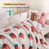 imageBedsure Gentlesoft Fleece Sherpa Throw Blanket for Couch Soft Gingham Bedding Thick Warm Blanket for Winter Cozy Gifts for Teen Girls Boys Kids Women Men Cute Plaid Decor for Home 50quotx60quot Brown02 Strawberry