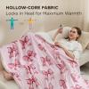 imageBedsure Gentlesoft Fleece Sherpa Throw Blanket for Couch Soft Gingham Bedding Thick Warm Blanket for Winter Cozy Gifts for Teen Girls Boys Kids Women Men Cute Plaid Decor for Home 50quotx60quot Brown10 Pink Bow