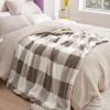 imageBedsure Gentlesoft Fleece Sherpa Throw Blanket for Couch Soft Gingham Bedding Thick Warm Blanket for Winter Cozy Gifts for Teen Girls Boys Kids Women Men Cute Plaid Decor for Home 50quotx60quot Brown01 Brown Plaid