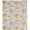 imageBedsure Gentlesoft Fleece Sherpa Throw Blanket for Couch Soft Gingham Bedding Thick Warm Blanket for Winter Cozy Gifts for Teen Girls Boys Kids Women Men Cute Plaid Decor for Home 50quotx60quot Brown03 Corgi
