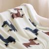 imageBedsure Gentlesoft Fleece Sherpa Throw Blanket for Couch Soft Gingham Bedding Thick Warm Blanket for Winter Cozy Gifts for Teen Girls Boys Kids Women Men Cute Plaid Decor for Home 50quotx60quot Brown05 Dachshund