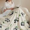 imageBedsure Gentlesoft Fleece Sherpa Throw Blanket for Couch Soft Gingham Bedding Thick Warm Blanket for Winter Cozy Gifts for Teen Girls Boys Kids Women Men Cute Plaid Decor for Home 50quotx60quot Brown09 Panda