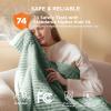 imageBedsure Healing Heated Blanket Throw  Flannel Sherpa Electric Blanket with Inspirational Words Heated Throw with 6 Heating Levels 4 Time Settings 3Hour AutoOff Gift for Grandma 50quotx60quot08  Green