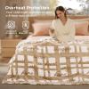 imageBedsure Healing Heated Blanket Throw  Flannel Sherpa Electric Blanket with Inspirational Words Heated Throw with 6 Heating Levels 4 Time Settings 3Hour AutoOff Gift for Grandma 50quotx60quot18  Caring Thought