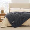 imageBedsure Healing Heated Blanket Throw  Flannel Sherpa Electric Blanket with Inspirational Words Heated Throw with 6 Heating Levels 4 Time Settings 3Hour AutoOff Gift for Grandma 50quotx60quot08  Grey