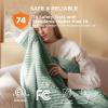 imageBedsure Healing Heated Blanket Throw  Flannel Sherpa Electric Blanket with Inspirational Words Heated Throw with 6 Heating Levels 4 Time Settings 3Hour AutoOff Gift for Grandma 50quotx60quot08  Green
