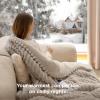 imageBedsure Healing Heated Blanket Throw  Flannel Sherpa Electric Blanket with Inspirational Words Heated Throw with 6 Heating Levels 4 Time Settings 3Hour AutoOff Gift for Grandma 50quotx60quot11  Linen