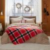 imageBedsure Healing Heated Blanket Throw  Flannel Sherpa Electric Blanket with Inspirational Words Heated Throw with 6 Heating Levels 4 Time Settings 3Hour AutoOff Gift for Grandma 50quotx60quot15  Red