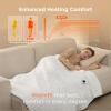 imageBedsure Healing Heated Blanket Throw  Flannel Sherpa Electric Blanket with Inspirational Words Heated Throw with 6 Heating Levels 4 Time Settings 3Hour AutoOff Gift for Grandma 50quotx60quot13  White