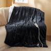 imageBedsure Healing Heated Blanket Throw  Flannel Sherpa Electric Blanket with Inspirational Words Heated Throw with 6 Heating Levels 4 Time Settings 3Hour AutoOff Gift for Grandma 50quotx60quot07  Black
