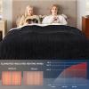 imageBedsure Healing Heated Blanket Throw  Flannel Sherpa Electric Blanket with Inspirational Words Heated Throw with 6 Heating Levels 4 Time Settings 3Hour AutoOff Gift for Grandma 50quotx60quot07  Black