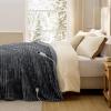 imageBedsure Healing Heated Blanket Throw  Flannel Sherpa Electric Blanket with Inspirational Words Heated Throw with 6 Heating Levels 4 Time Settings 3Hour AutoOff Gift for Grandma 50quotx60quot08  Grey