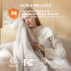 imageBedsure Healing Heated Blanket Throw  Flannel Sherpa Electric Blanket with Inspirational Words Heated Throw with 6 Heating Levels 4 Time Settings 3Hour AutoOff Gift for Grandma 50quotx60quot03  Cream