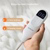 imageBedsure Healing Heated Blanket Throw  Flannel Sherpa Electric Blanket with Inspirational Words Heated Throw with 6 Heating Levels 4 Time Settings 3Hour AutoOff Gift for Grandma 50quotx60quot13  White