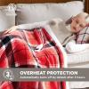 imageBedsure Healing Heated Blanket Throw  Flannel Sherpa Electric Blanket with Inspirational Words Heated Throw with 6 Heating Levels 4 Time Settings 3Hour AutoOff Gift for Grandma 50quotx60quot15  Red