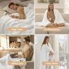 imageBedsure Healing Heated Blanket Throw  Flannel Sherpa Electric Blanket with Inspirational Words Heated Throw with 6 Heating Levels 4 Time Settings 3Hour AutoOff Gift for Grandma 50quotx60quot13  White