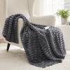imageBedsure Healing Heated Blanket Throw  Flannel Sherpa Electric Blanket with Inspirational Words Heated Throw with 6 Heating Levels 4 Time Settings 3Hour AutoOff Gift for Grandma 50quotx60quot08  Grey