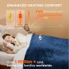 imageBedsure Healing Heated Blanket Throw  Flannel Sherpa Electric Blanket with Inspirational Words Heated Throw with 6 Heating Levels 4 Time Settings 3Hour AutoOff Gift for Grandma 50quotx60quot04  Navy