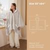 imageBedsure Heated Blanket Wearable Shawl  Electric Wrap Poncho Blanket Hoodie for Adult Winter Gifts for Mom Women Girlfriend Warm Sherpa Heating Throw Auto Shut Off 55x64 inches Burgundy03  Cream