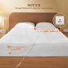 imageBedsure Heated Mattress Pad Queen  Bed Warmer with Memory ampamp Preheat Functions 12Hour Auto Off ampamp 10 Heat Settings Dual Controllers Fast Heating Jacquard Electric Mattress Pad Queen 60quotx80quotKing