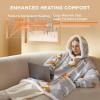 imageBedsure Heated Wearable Blanket Hoodie  Cordless Sherpa Heating Hooded Blanket as Winter Gifts for Women Mom with Battery Pack 74V Portable Warm Electric Throw for Adult Outdoor Standard Corgi
