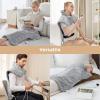 imageBedsure Heating Pad for Neck and Shoulders and Back  Birthday Gifts for Women Men Mom Mens FSA Eligible Items Electric Heated Pad for Full Body ETL Certified Extra Large 24quotx33quot Teal02  Grey