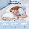 imageBedsure Hotel Pillows Queen Size Set of 4  Luxury Bed Pillows for Sleeping Decoration Strip Diamond Design Cover Fluffy Original Down Alternative Filling for Side Back or Stomach SleepersGrey