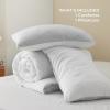imageBedsure King Size Comforter Set Reversible Grey Soft Prewashed Bedding for All Seasons 3 Pieces Warm Down Alternative Bed Set 1 Lightweight Comforter 104quotx90quot and 2 Pillowcases 20quotx36quot04  WhiteGrey