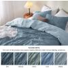 imageBedsure King Size Comforter Set Reversible Grey Soft Prewashed Bedding for All Seasons 3 Pieces Warm Down Alternative Bed Set 1 Lightweight Comforter 104quotx90quot and 2 Pillowcases 20quotx36quot01  Mineral BlueSky
