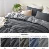 imageBedsure King Size Comforter Set Reversible Grey Soft Prewashed Bedding for All Seasons 3 Pieces Warm Down Alternative Bed Set 1 Lightweight Comforter 104quotx90quot and 2 Pillowcases 20quotx36quot06  Dark GreyGrey
