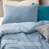 imageBedsure King Size Comforter Set Reversible Grey Soft Prewashed Bedding for All Seasons 3 Pieces Warm Down Alternative Bed Set 1 Lightweight Comforter 104quotx90quot and 2 Pillowcases 20quotx36quot01  Mineral BlueSky