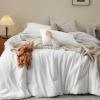 imageBedsure King Size Comforter Set Reversible Grey Soft Prewashed Bedding for All Seasons 3 Pieces Warm Down Alternative Bed Set 1 Lightweight Comforter 104quotx90quot and 2 Pillowcases 20quotx36quot04  WhiteGrey