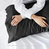 imageBedsure King Size Pillow Cases Set of 2 Cooling Pillow Cases King Rayon Derived from Bamboo Red Pillowcases Breathable ampamp Silky Soft Cool Bedding Pillow Covers with Envelope Closure 20x36 Inches04  Black
