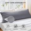 imageBedsure King Size Pillow Cases Set of 2 Cooling Pillow Cases King Rayon Derived from Bamboo Red Pillowcases Breathable ampamp Silky Soft Cool Bedding Pillow Covers with Envelope Closure 20x36 Inches12  Silver Grey